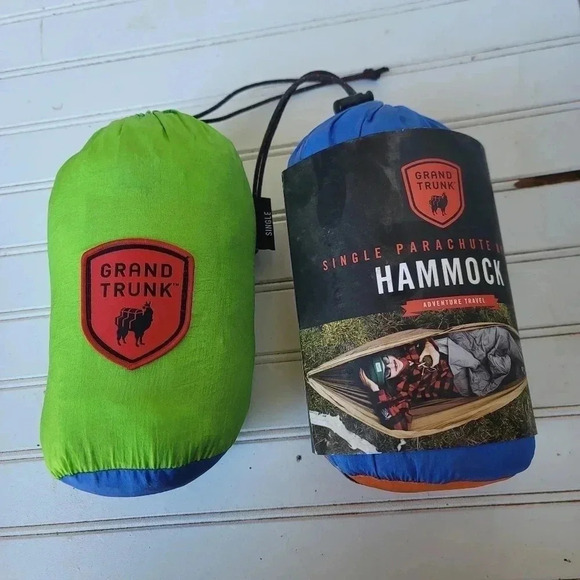 Lot Of 2 Grand Trunk Single Parachute Nylon Hammock Adventure Travel 10'x5' - Picture 2 of 8